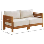 Ensemble de mobilier d'extérieur 2 pièces résistant aux intempéries avec canapé et table basse