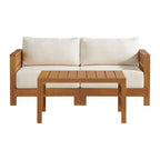 Ensemble de mobilier d'extérieur 2 pièces résistant aux intempéries avec canapé et table basse
