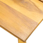 Ensemble de causeuse et table d'extérieur modernes en bois d'acacia, beige/teck