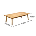 Ensemble de causeuse et table d'extérieur modernes en bois d'acacia, beige/teck