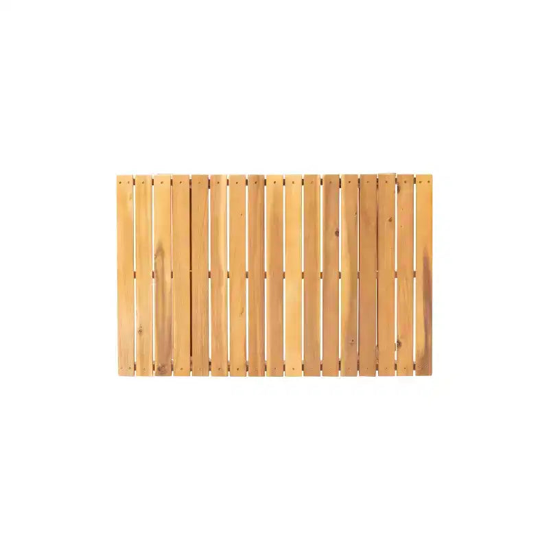 Ensemble causeuse et table basse d'extérieur en bois d'acacia avec coussin