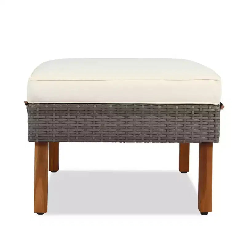 Ensemble de conversation d'extérieur 9 pièces en rotin, canapé de patio avec table basse et coussins lavables