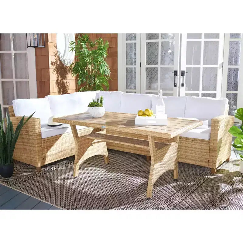 Ensemble de sièges d'angle 3 pièces - Intérieur/extérieur