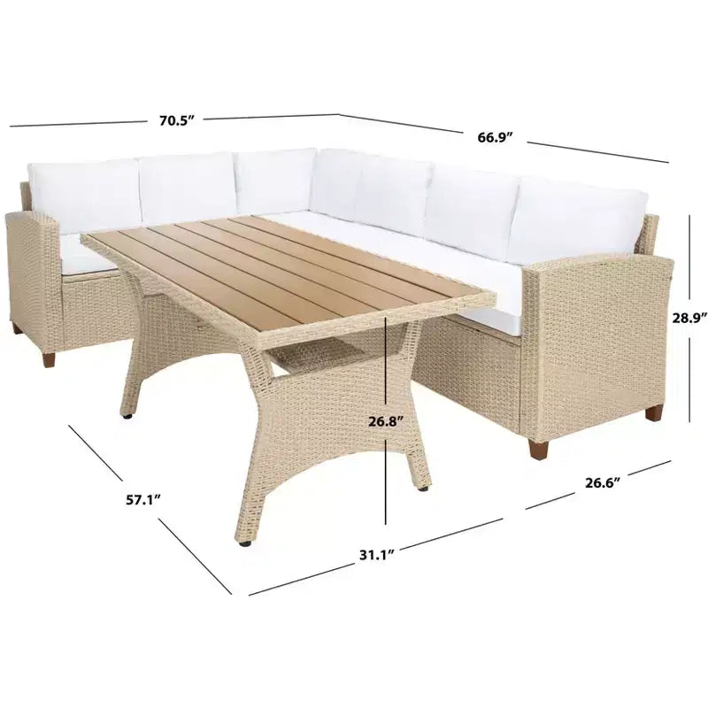 Ensemble de sièges d'angle 3 pièces - Intérieur/extérieur