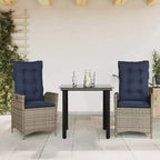 Ensemble de repas de jardin en rotin synthétique avec coussins