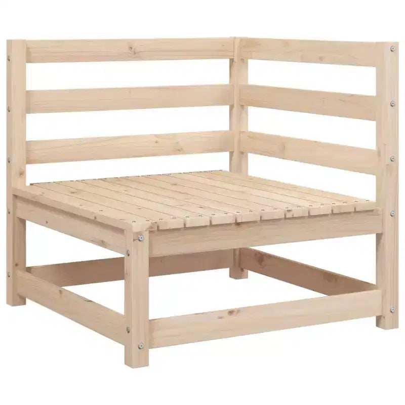 Ensemble de canapés de jardin en pin massif naturel, grand modulaire