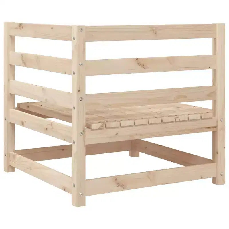 Ensemble de canapés de jardin en pin massif naturel, grand modulaire