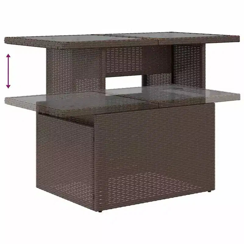 Salon de jardin en rotin synthétique avec coussins et table