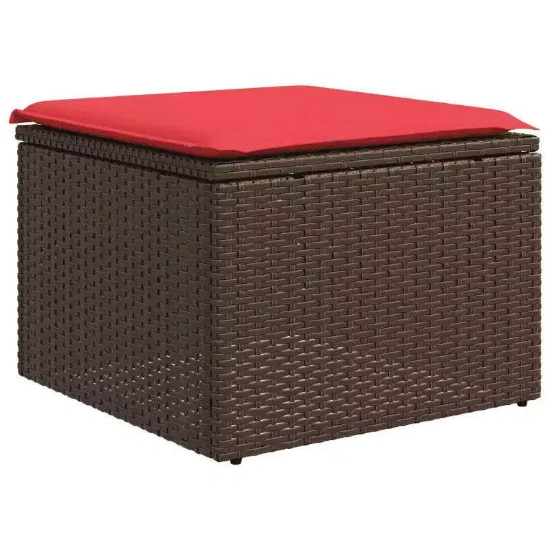 Salon de jardin en rotin synthétique avec coussins et table