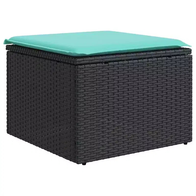 Salon de jardin en rotin synthétique avec coussins et table