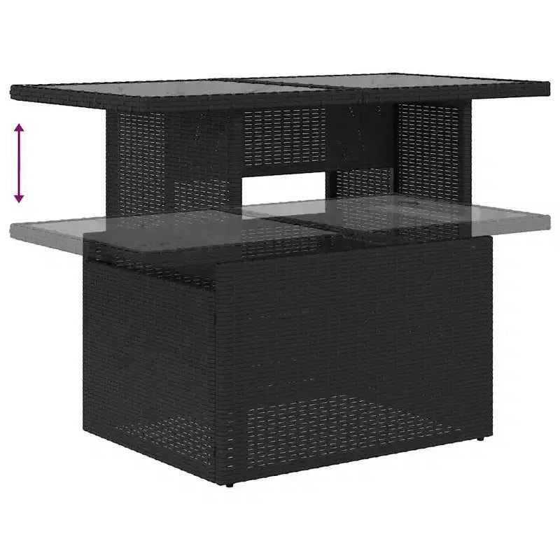 Salon de jardin en rotin synthétique avec coussins et table