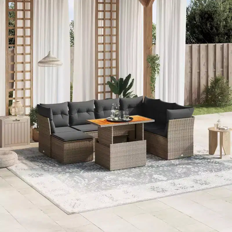Ensemble de canapés de jardin avec coussins – Conception modulaire flexible