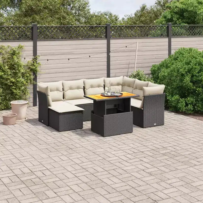 Ensemble de canapés de jardin avec coussins – Conception modulaire flexible