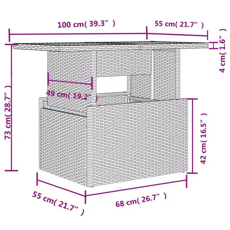 Ensemble de canapés de jardin avec coussins – Design moderne en polyrotin