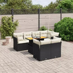 Ensemble de canapés de jardin avec coussins – Design moderne en polyrotin