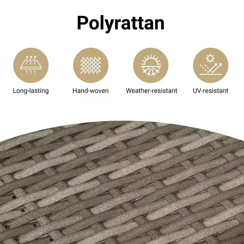 Ensemble de canapés de jardin avec coussins – Design moderne en polyrotin