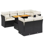 Ensemble de canapés de jardin avec coussins – Design moderne en polyrotin