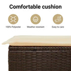 Canapé d'extérieur modulable 5 pièces avec coussins – Résine tressée, plusieurs coloris
