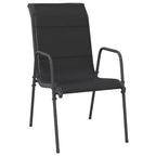 Ensemble de salle à manger de patio Table et chaises d'extérieur en acier et textilène
