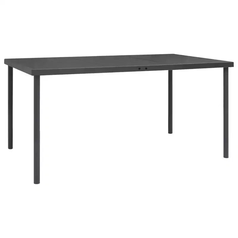 Ensemble de salle à manger de patio Table et chaises d'extérieur en acier et textilène