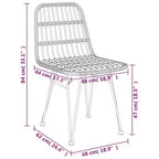 Mobilier de salle à manger de jardin en rotin synthétique