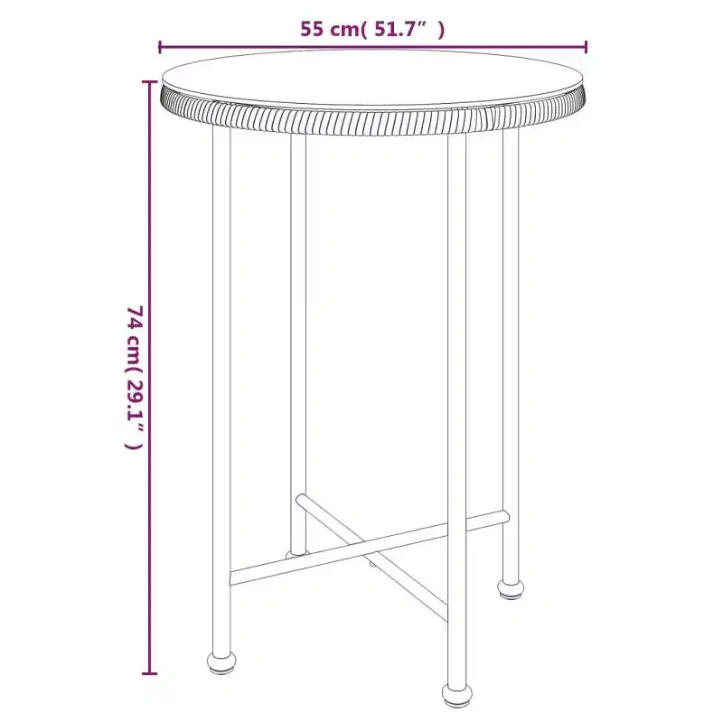 Mobilier de salle à manger de jardin en rotin synthétique