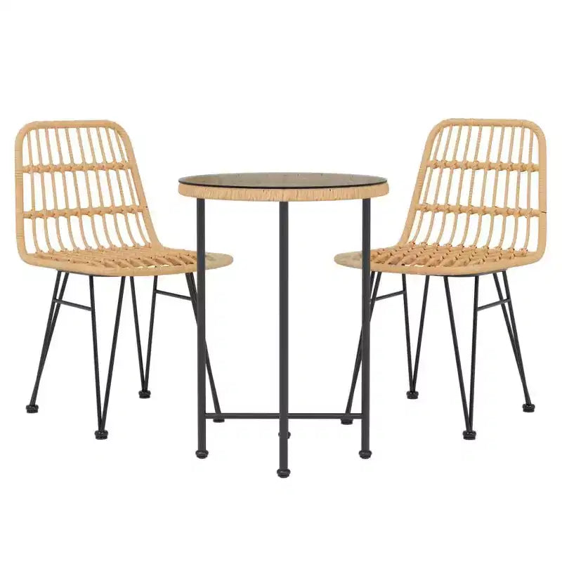 Mobilier de salle à manger de jardin en rotin synthétique