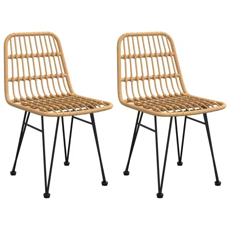 Mobilier de salle à manger de jardin en rotin synthétique