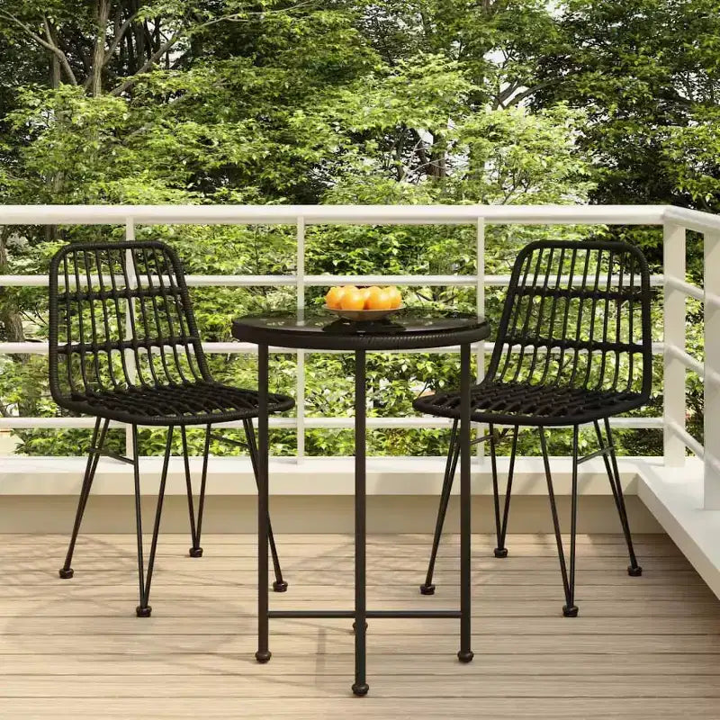 Mobilier de salle à manger de jardin en rotin synthétique