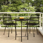 Mobilier de salle à manger de jardin en rotin synthétique