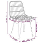Mobilier de salle à manger de jardin en rotin synthétique