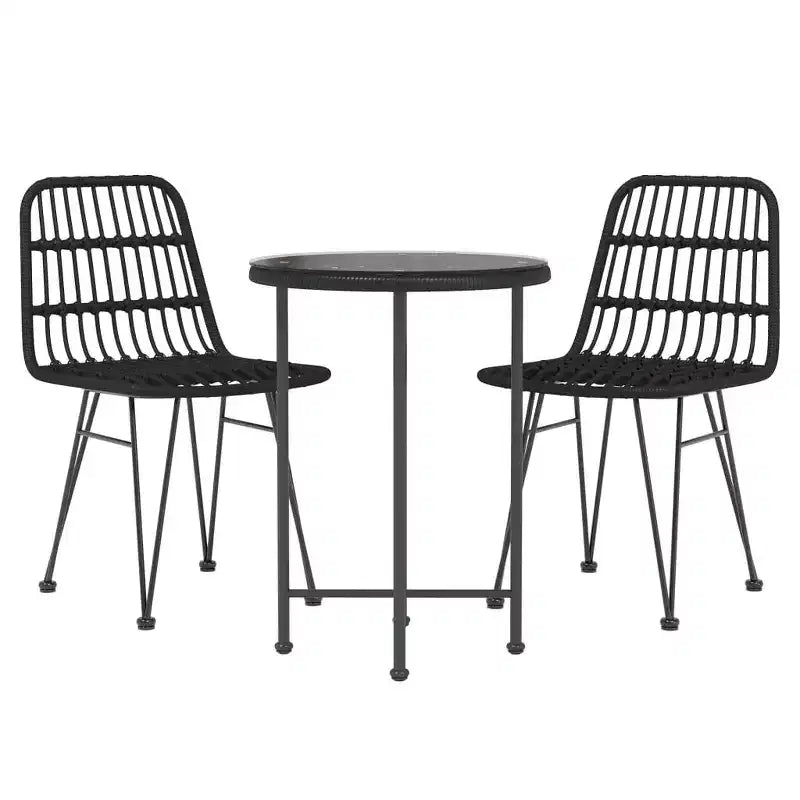 Mobilier de salle à manger de jardin en rotin synthétique