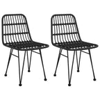Mobilier de salle à manger de jardin en rotin synthétique