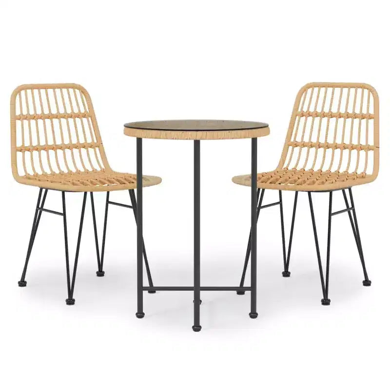 Mobilier de salle à manger de jardin en rotin synthétique