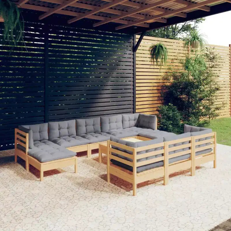 Ensemble de mobilier de jardin d'extérieur avec coussins de différentes couleurs