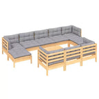 Ensemble de mobilier de jardin d'extérieur avec coussins de différentes couleurs