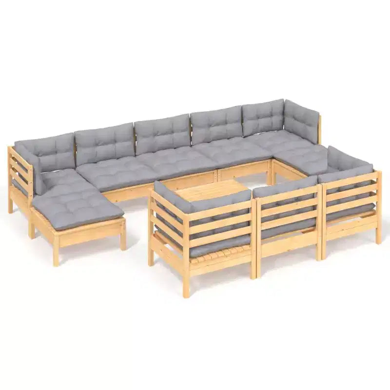 Ensemble de mobilier de jardin d'extérieur avec coussins de différentes couleurs