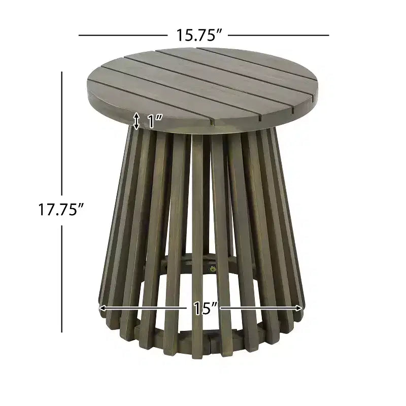 Ensemble de conversation 3 pièces en bois d'acacia pour patio, 2 fauteuils de club avec table d'appoint pour jardin/patio/terrasse