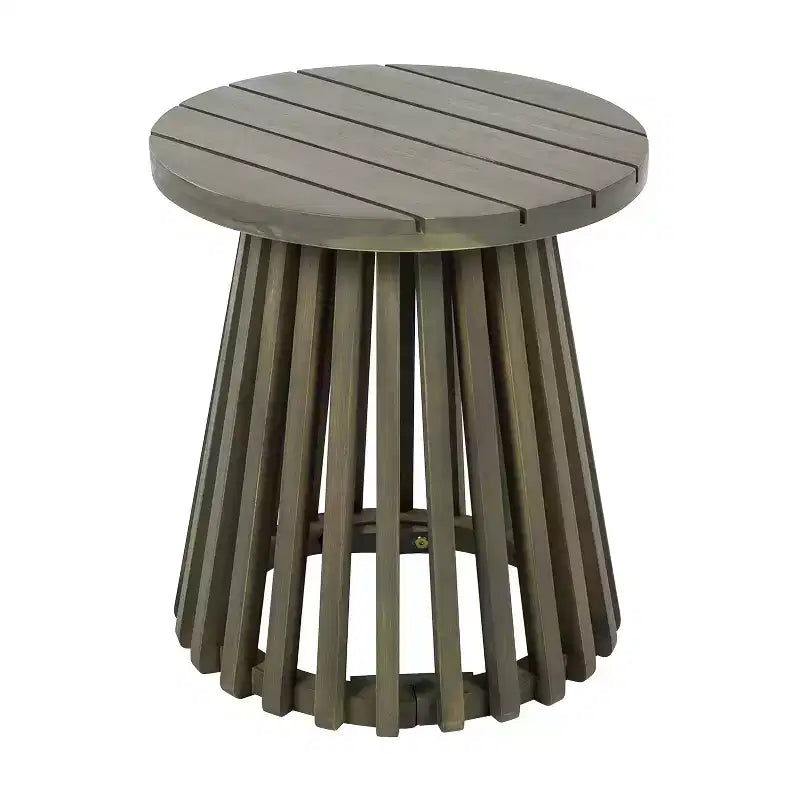 Ensemble de conversation 3 pièces en bois d'acacia pour patio, 2 fauteuils de club avec table d'appoint pour jardin/patio/terrasse