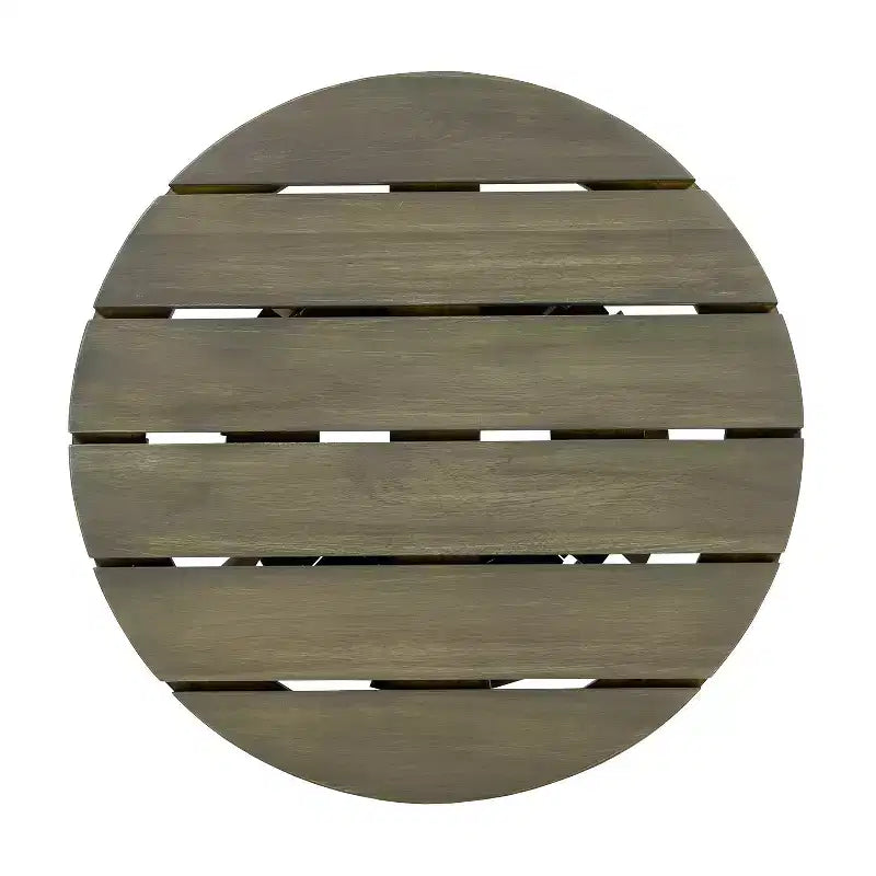 Ensemble de conversation 3 pièces en bois d'acacia pour patio, 2 fauteuils de club avec table d'appoint pour jardin/patio/terrasse