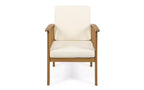Ensemble de conversation 3 pièces en bois d'acacia pour patio, 2 fauteuils de club avec table d'appoint pour jardin/patio/terrasse