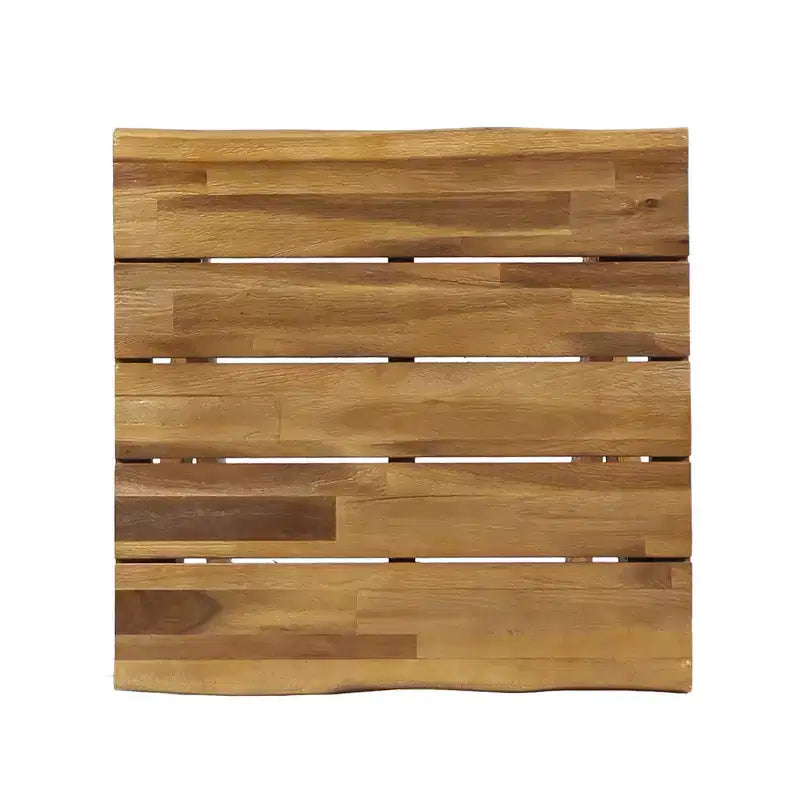 Ensemble de 2 sièges surdimensionnés en bois d'acacia avec coussins et table à lattes