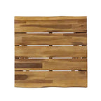 Ensemble de 2 sièges surdimensionnés en bois d'acacia avec coussins et table à lattes