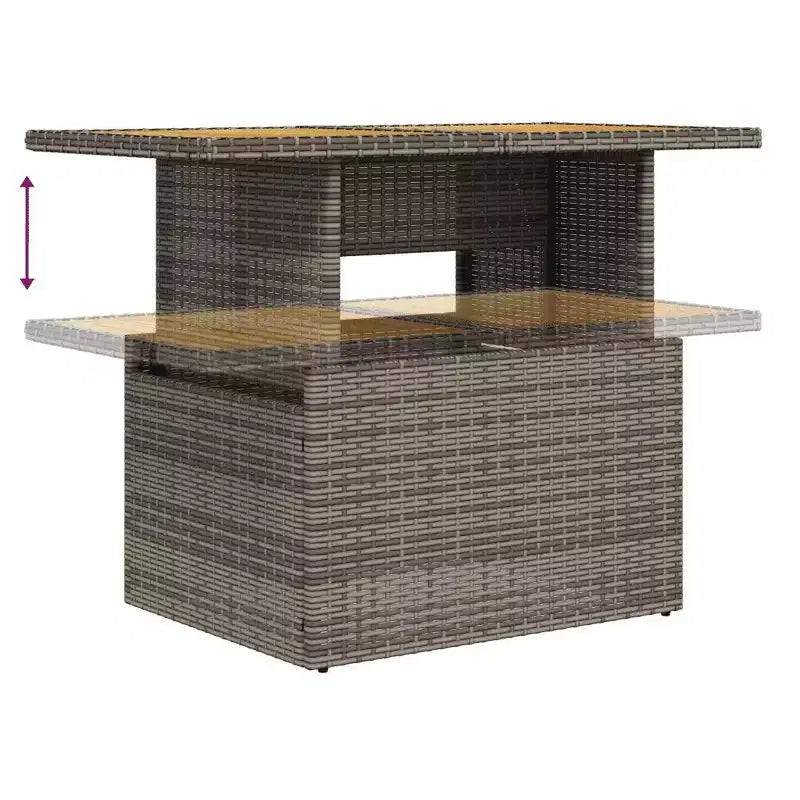 Canapé de jardin modulable avec coussins de différentes couleurs
