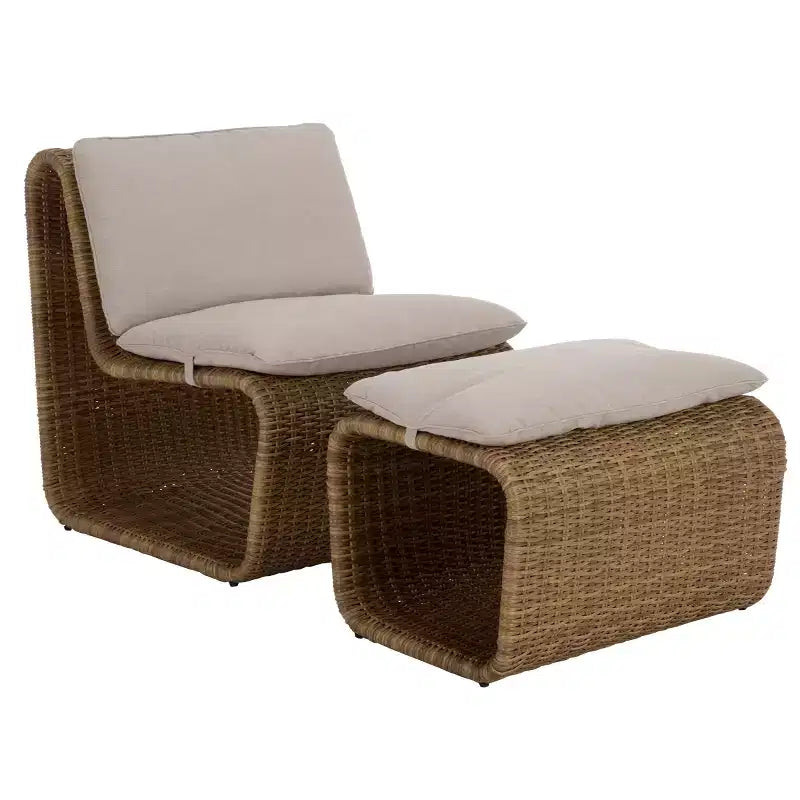 Ensemble de meubles de patio – Intérieur/Extérieur – Naturel/Taupe