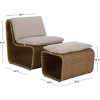 Ensemble de meubles de patio – Intérieur/Extérieur – Naturel/Taupe