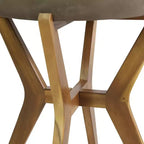 Ensemble repas de patio 3 pièces style ferme avec table en bois d'acacia et chaises à bascule en fer