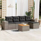 Ensemble de canapés de patio avec coussins, mobilier d'extérieur en poly rotin