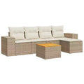 Ensemble de canapés de patio avec coussins, mobilier d'extérieur en poly rotin