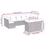 Ensemble de canapé de jardin modulable avec coussins